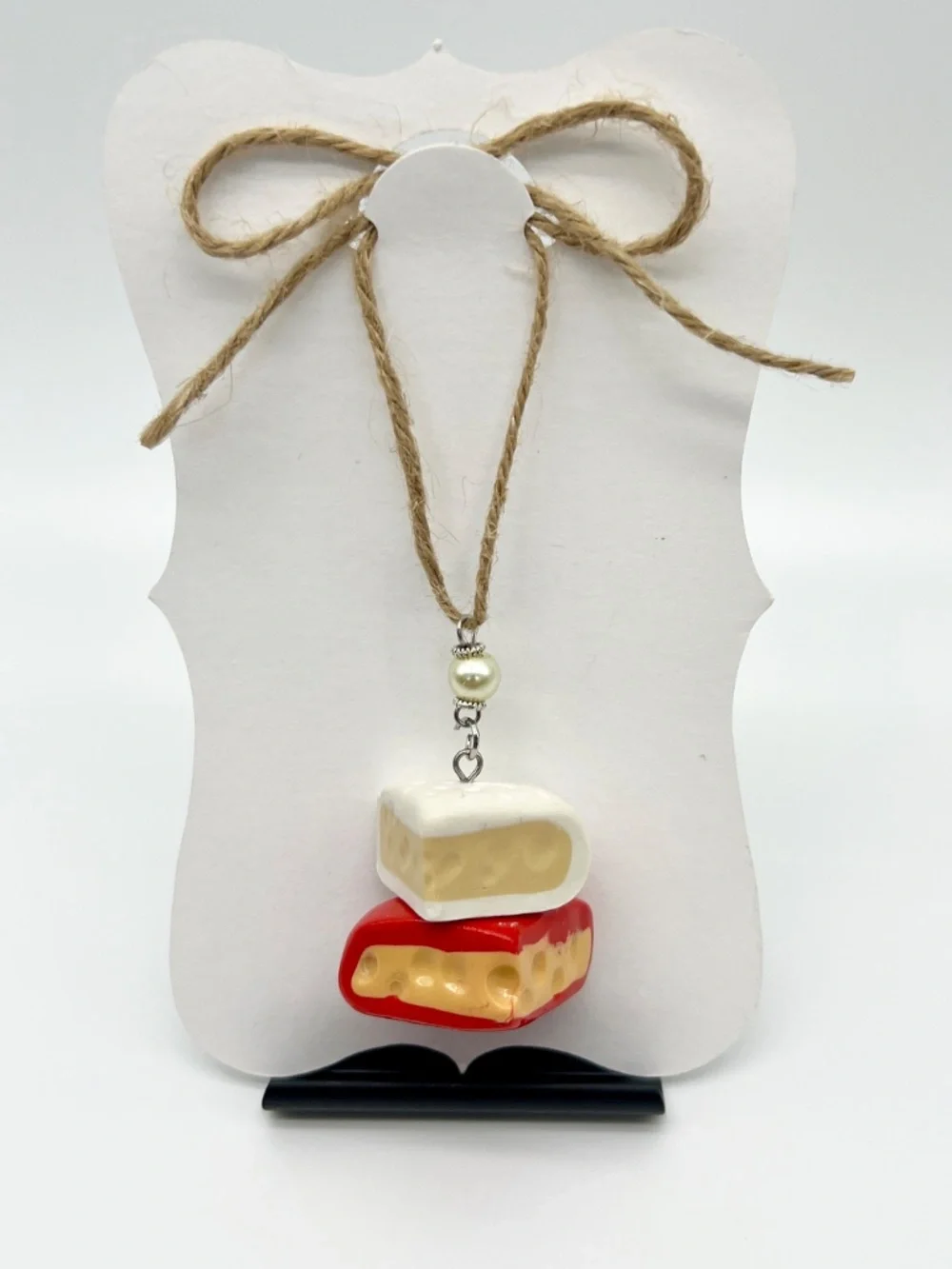 Handmade Cheese Ornaments – Brie Round, Gouda Round & Brie/Gouda Stack